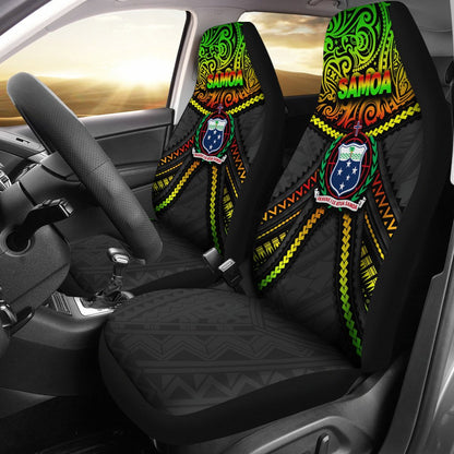 Samoa Car Seat Covers Polynesian Tattoo Seashore
