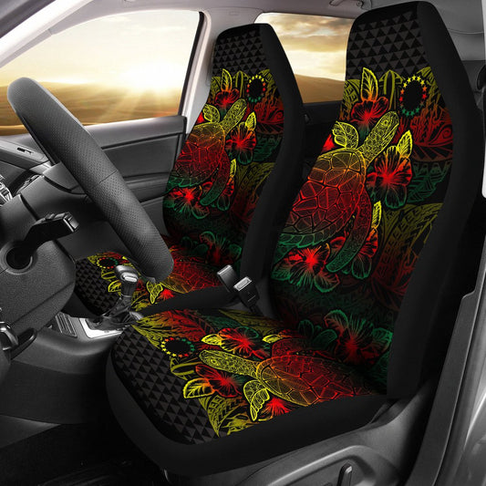 Cook Islands Car Seat Covers Cook Islands Flag Turtle Hibiscus Reggae