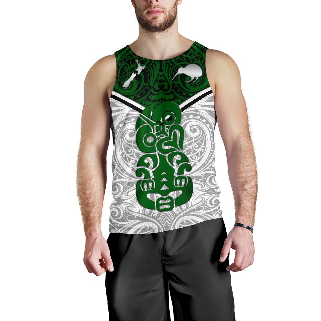 New Zealand Maori Rugby Men Tank Top Pride Version White