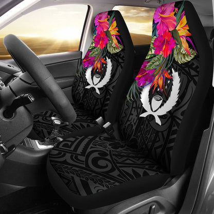 Pohnpei Car Seat Covers Polynesian Hibiscus Pattern