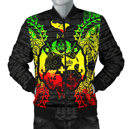 Tonga Polynesian Men's Bomber Jacket Map Reggae