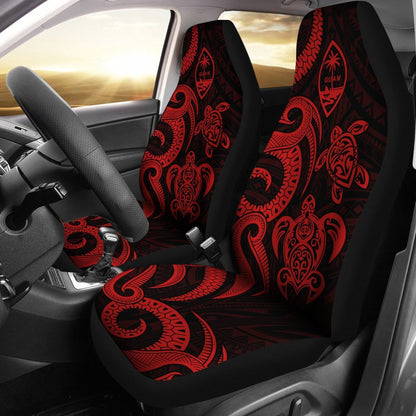 Guam Polynesian Car Seat Covers Red Tentacle Turtle