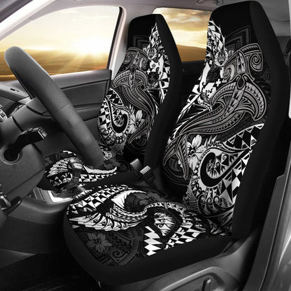 Tonga Car Seat Covers White Shark Polynesian Tattoo