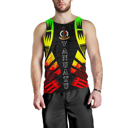 Vanuatu Men Tank Top Polynesian Tattoo Reggae