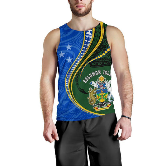 Solomon Islands Men's Tank Top Kanaloa Tatau Gen SI