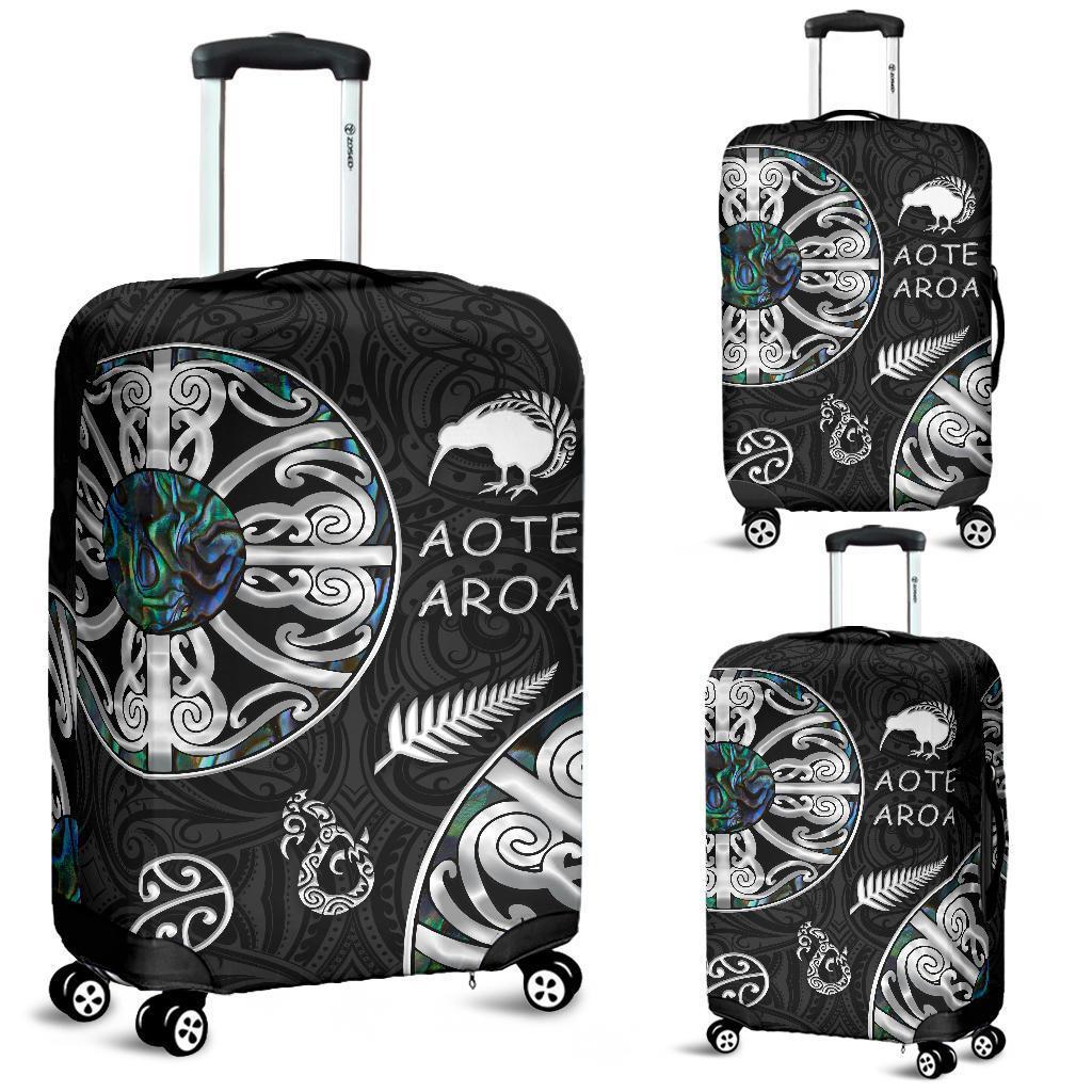 New Zealand Aotearoa Luggage Covers , Maori Mangopare Paua Shell