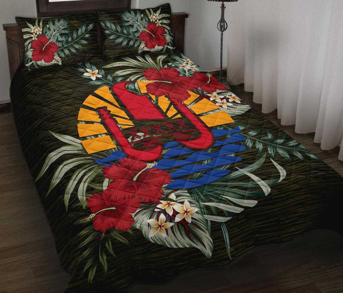 Tahiti Polynesian Quilt Bed Set Special Hibiscus