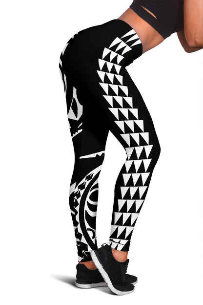 White Polynesian Tribal Women's Leggings