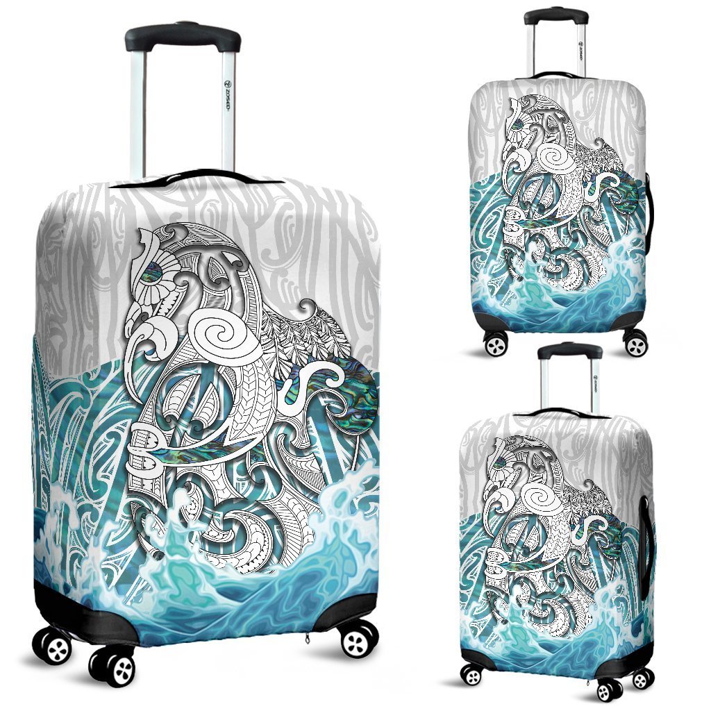 Maori Manaia The Blue Sea Luggage Covers, White
