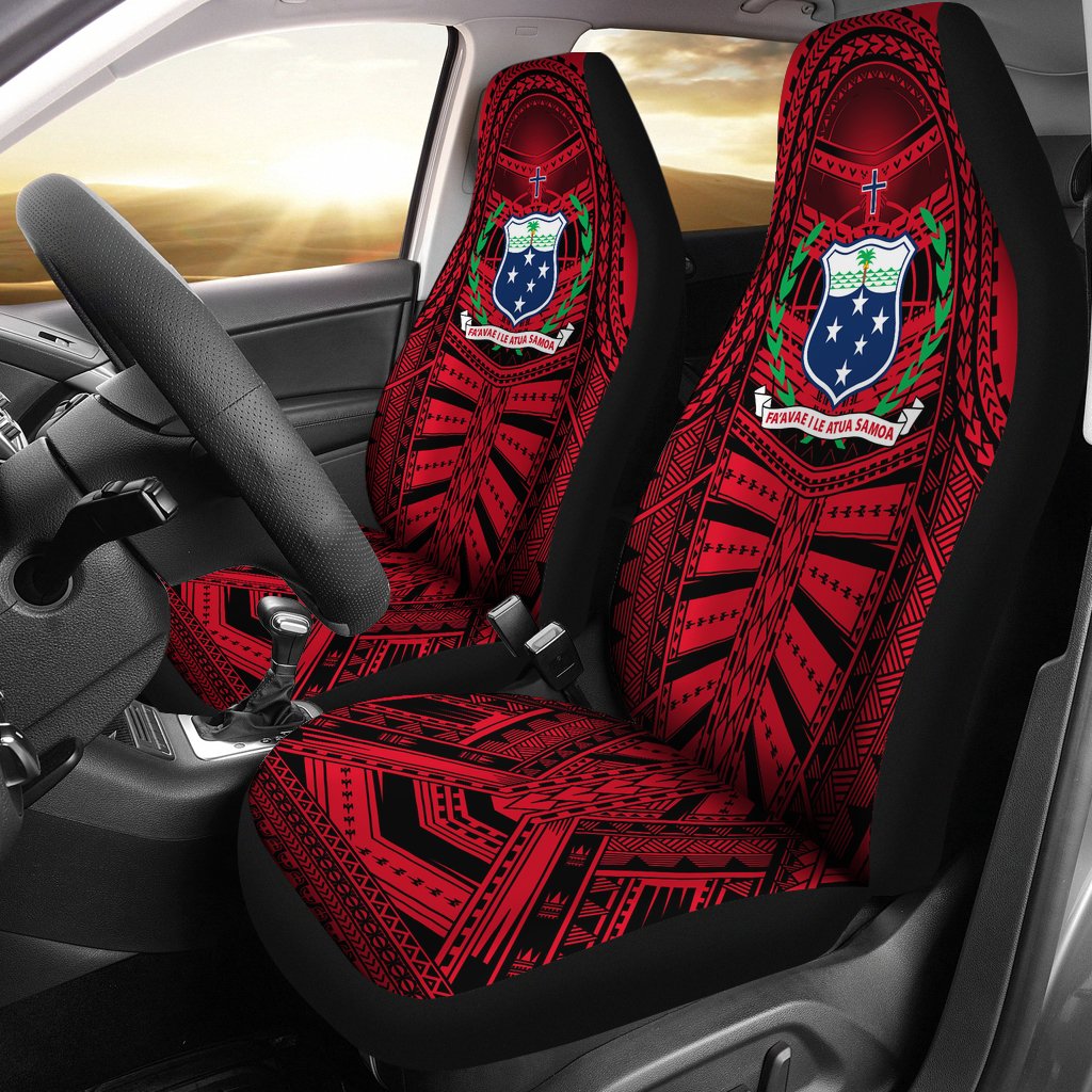 Samoa Car Seat Covers Samoa Coat Of Arms Polynesian Multiple Red