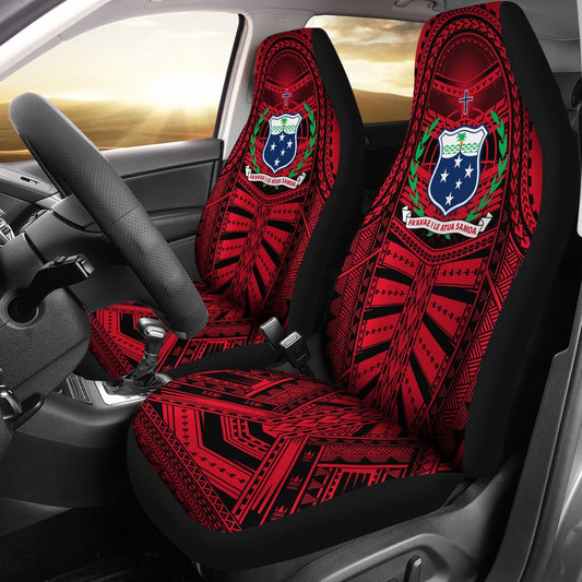 Samoa Car Seat Covers Samoa Coat Of Arms Polynesian Multiple Red
