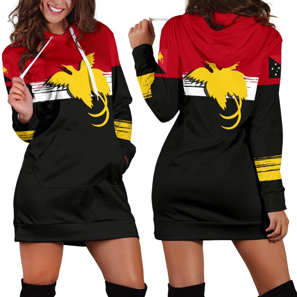 Papua New Guinea Hoodie Dress Papua New Guinea Flag Special