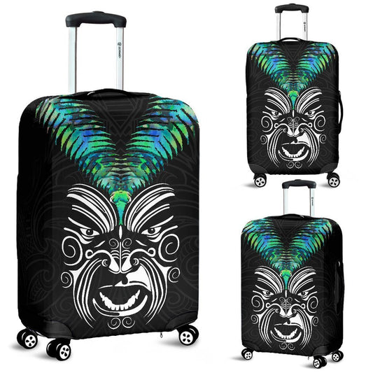 New Zealand Maori Moko Luggage Covers Paua Shell