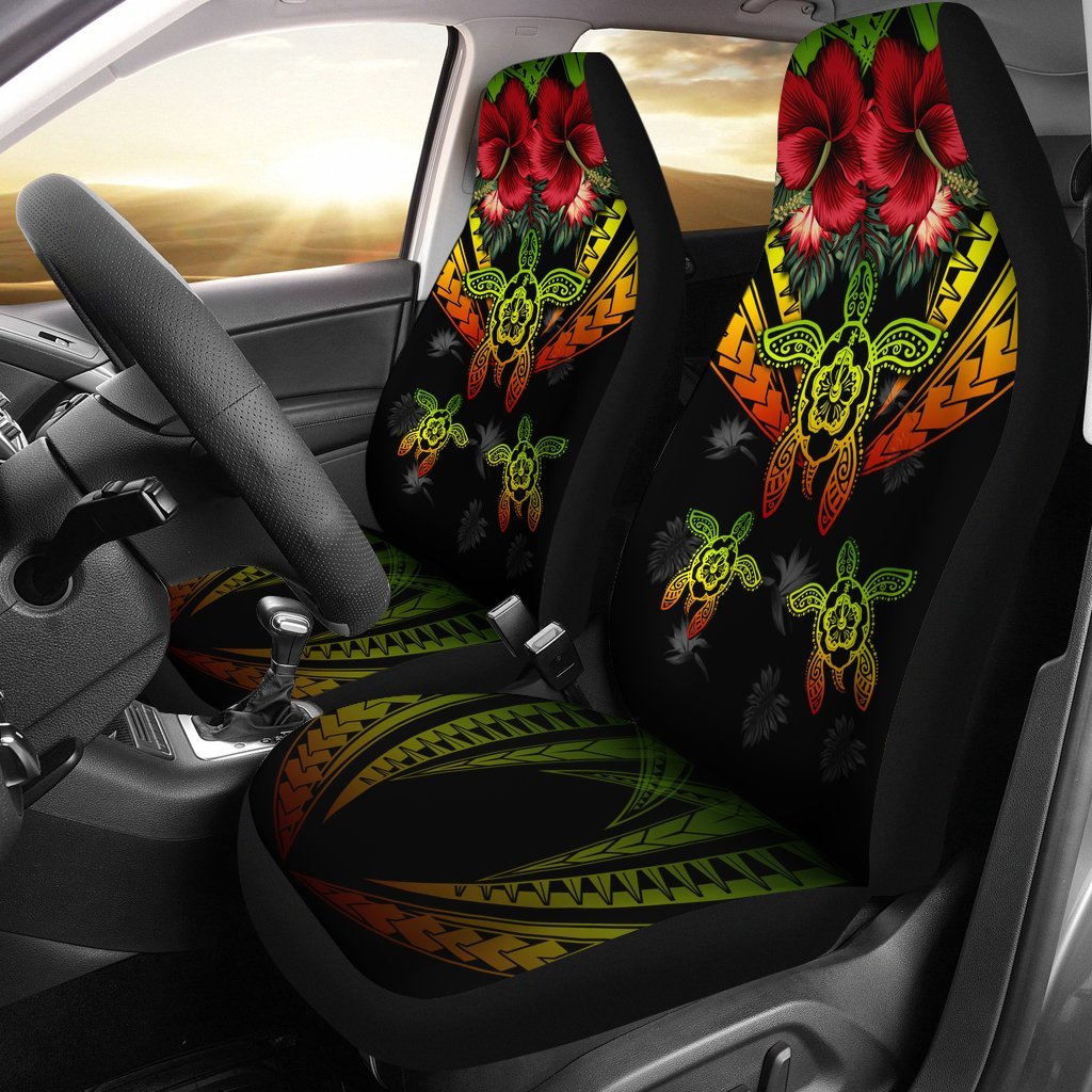 Hawaii Turtle Tropical Polynesian Car Seat Cover Iris Style AH