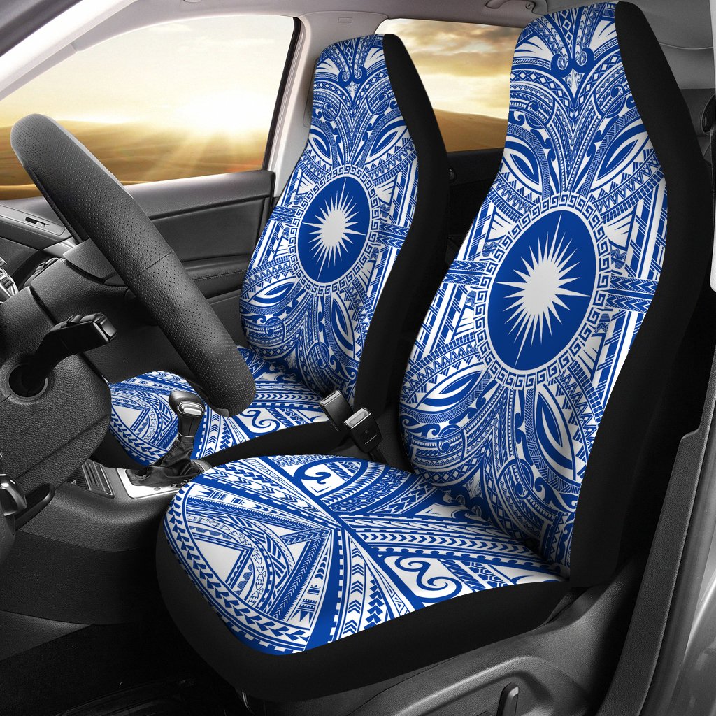 Marshall Islands Car Seat Cover Marshall Islands Coat Of Arms Polynesian Flag Color
