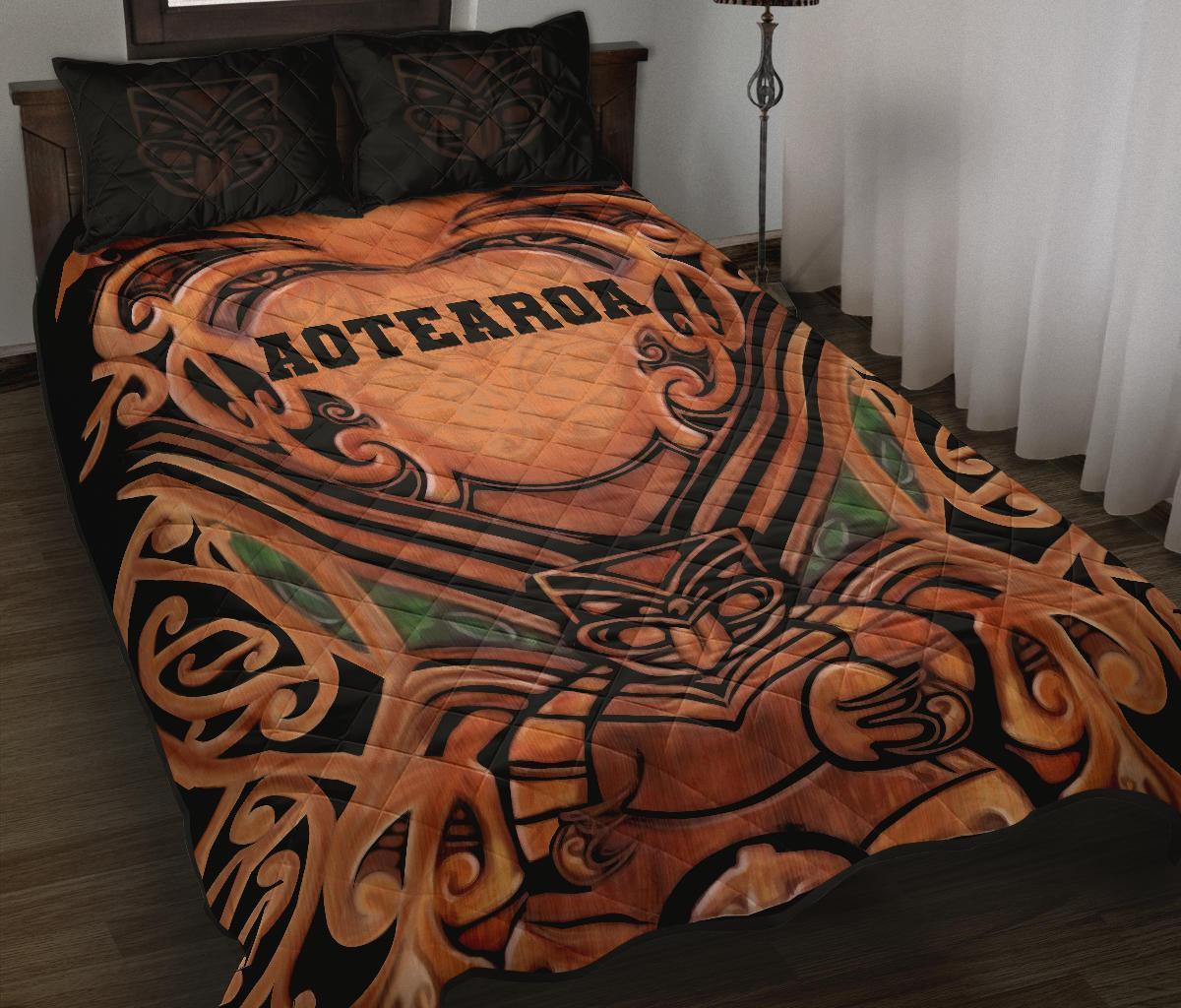 Quilt Bed Set Nz Maori Warriors Whakairo
