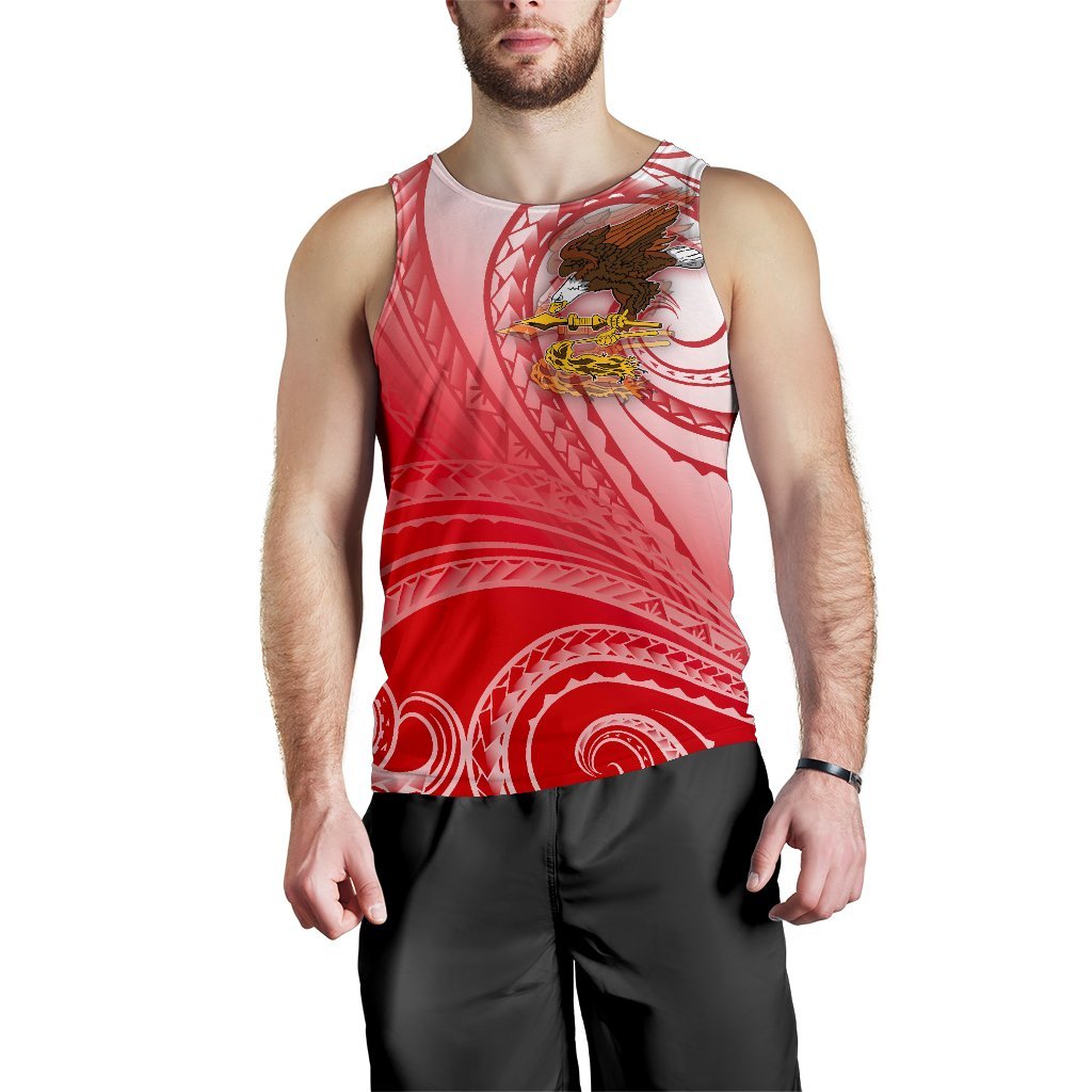 American Samoa Polynesian Men's Tank Top Bald Eagle Red