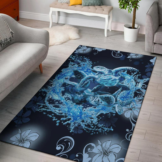 Hawaii Turtle Sea Ohana Rug