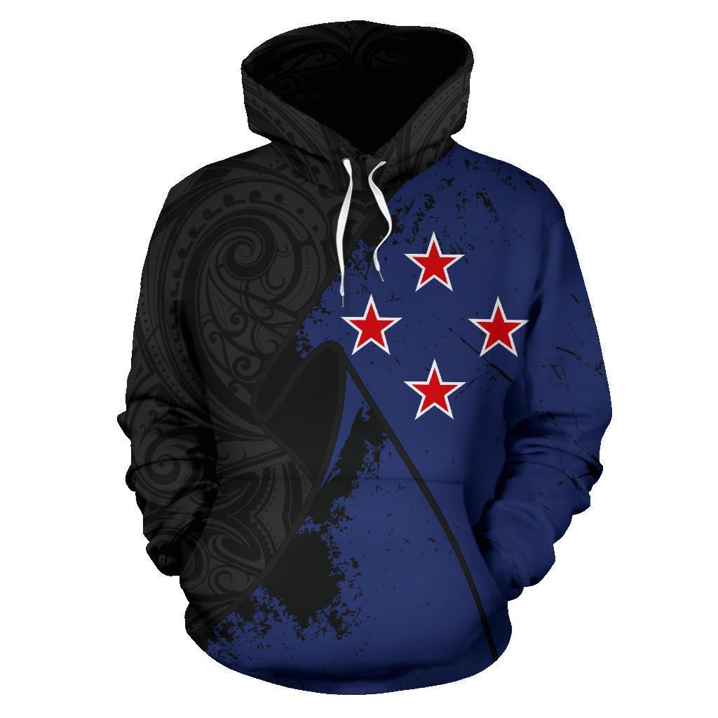 New Zealand Maori Hoodie, New Southern Cross Flag Pullover Hoodie