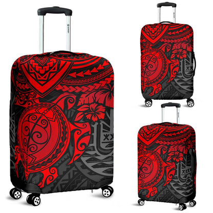 Tahiti Polynesian Luggage Cover Red Turtle
