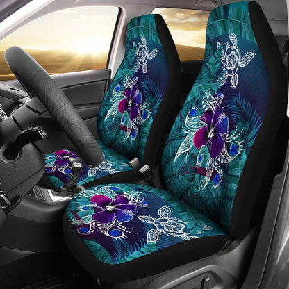 Hawaii Car Seat Covers Hawaii Turtle Flowers And Palms Retro