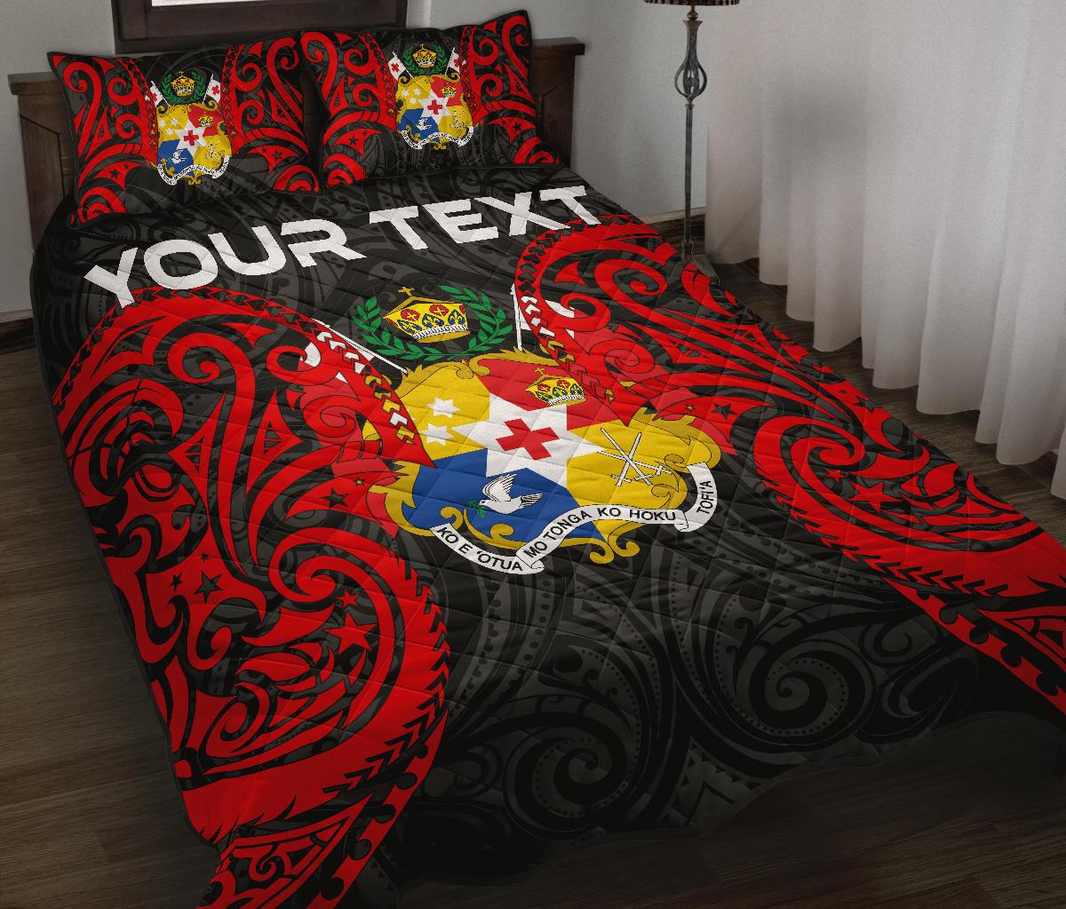 Tonga Polynesian Custom Personalised Quilt Bed Set Tongan Spirit