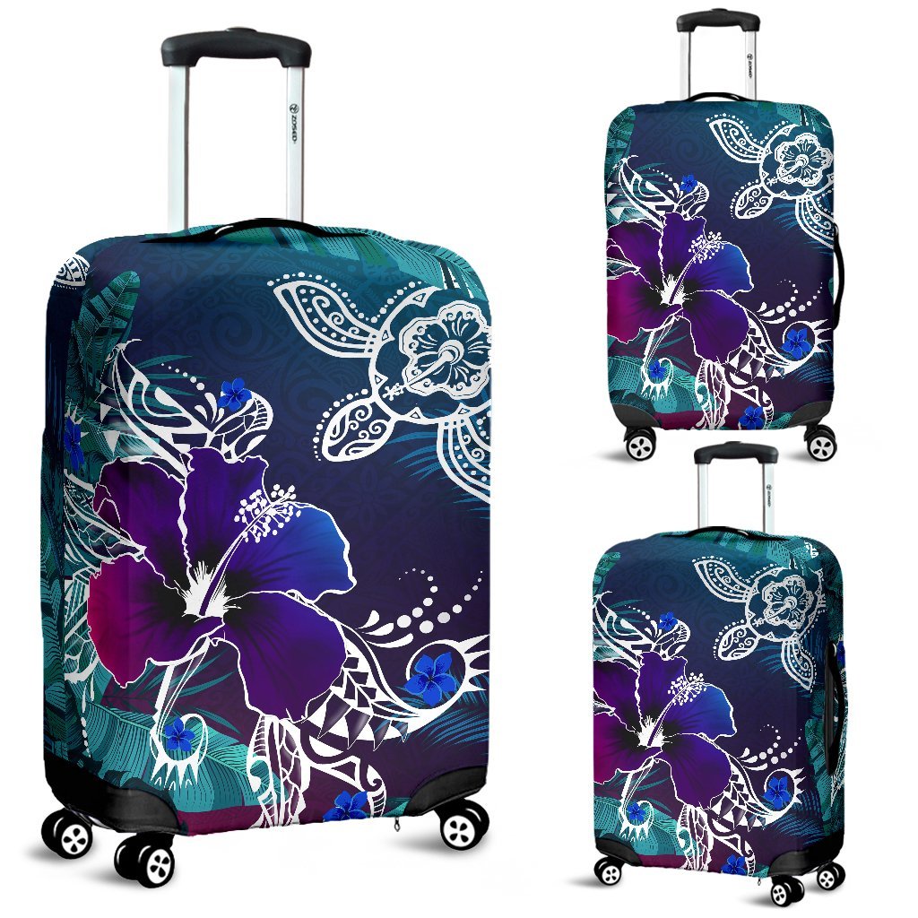 Hawaii Luggage Covers Hawaii Turtle Flowers And Palms Retro