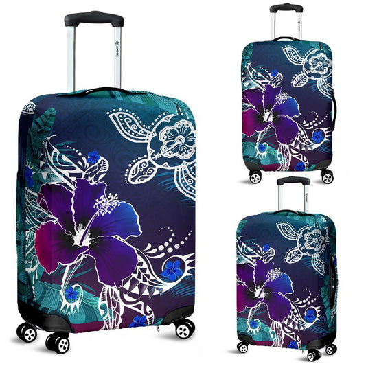 Hawaii Luggage Covers Hawaii Turtle Flowers And Palms Retro