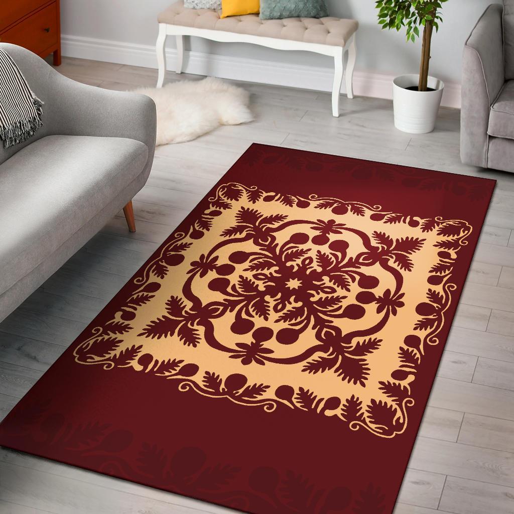 Hawaiian Quilt Royal Area Rug AH