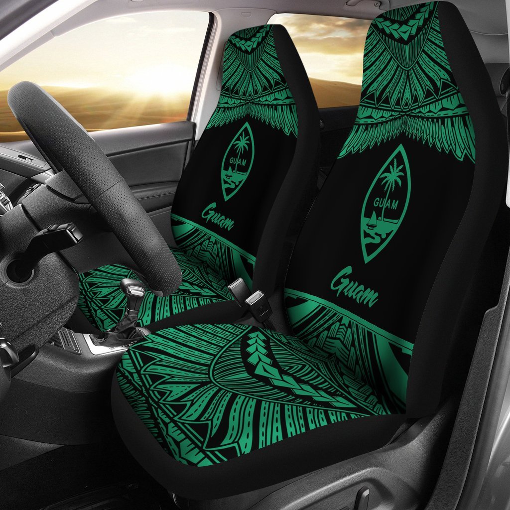 Guam Polynesian Car Seat Covers Pride Green Version