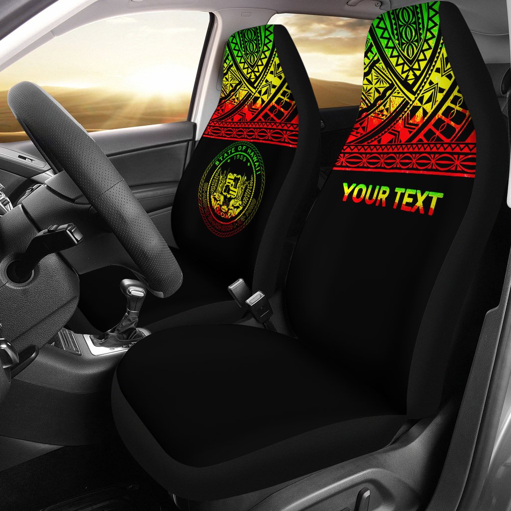 Hawaii Custom Personalised Car Seat Covers Hawaii Seal Polynesian Reggae Horizontal