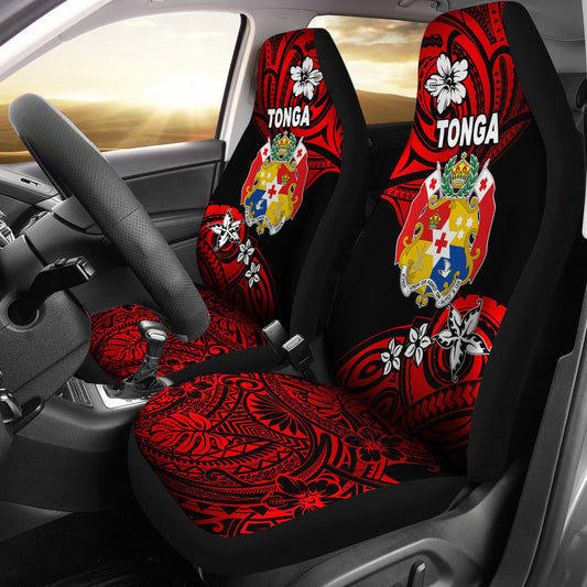 Mate Ma'a Tonga Rugby Car Seat Covers Polynesian Unique Vibes Red