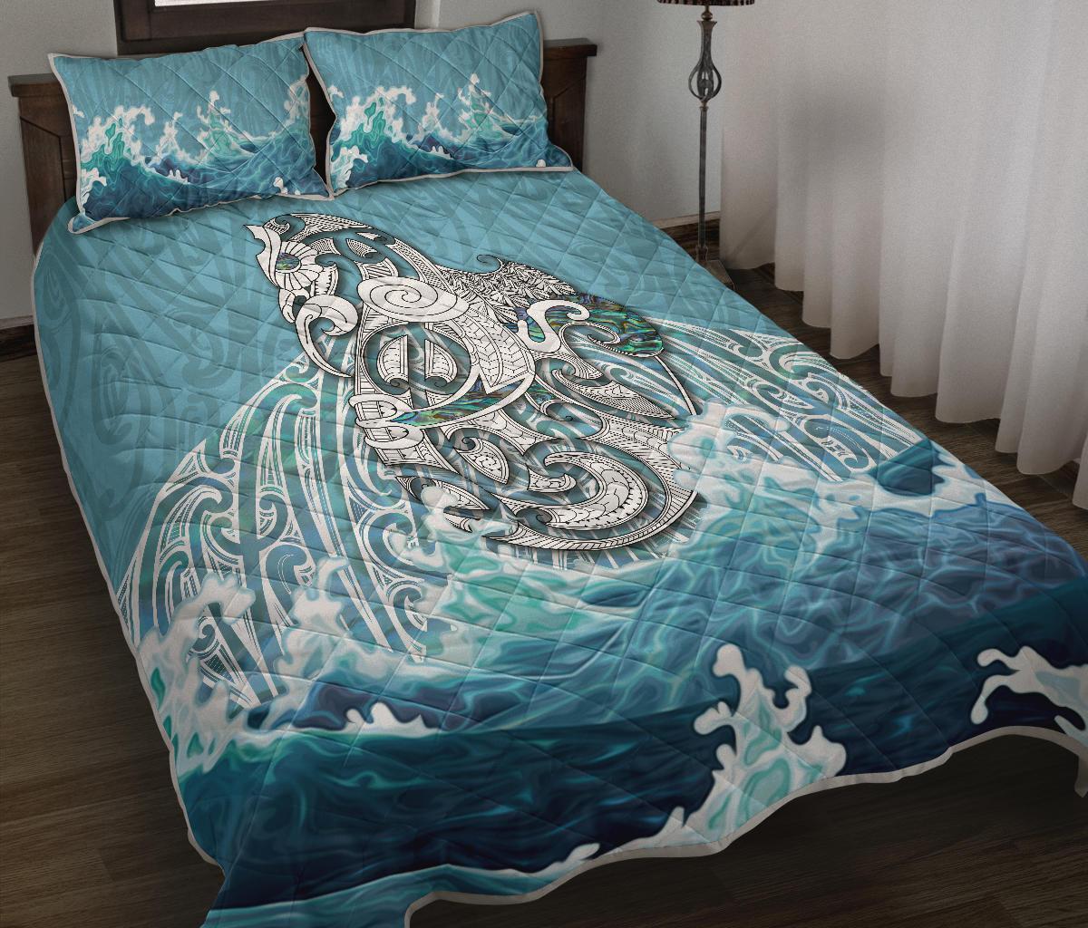 Maori Manaia The Blue Sea Quilt Bed Set