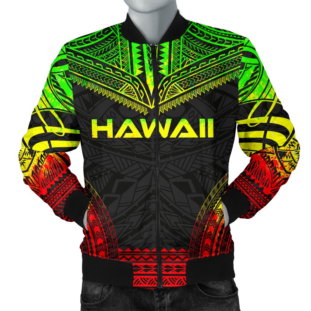 Hawaii Polynesian Chief Men's Bomber Jacket Reggae Version