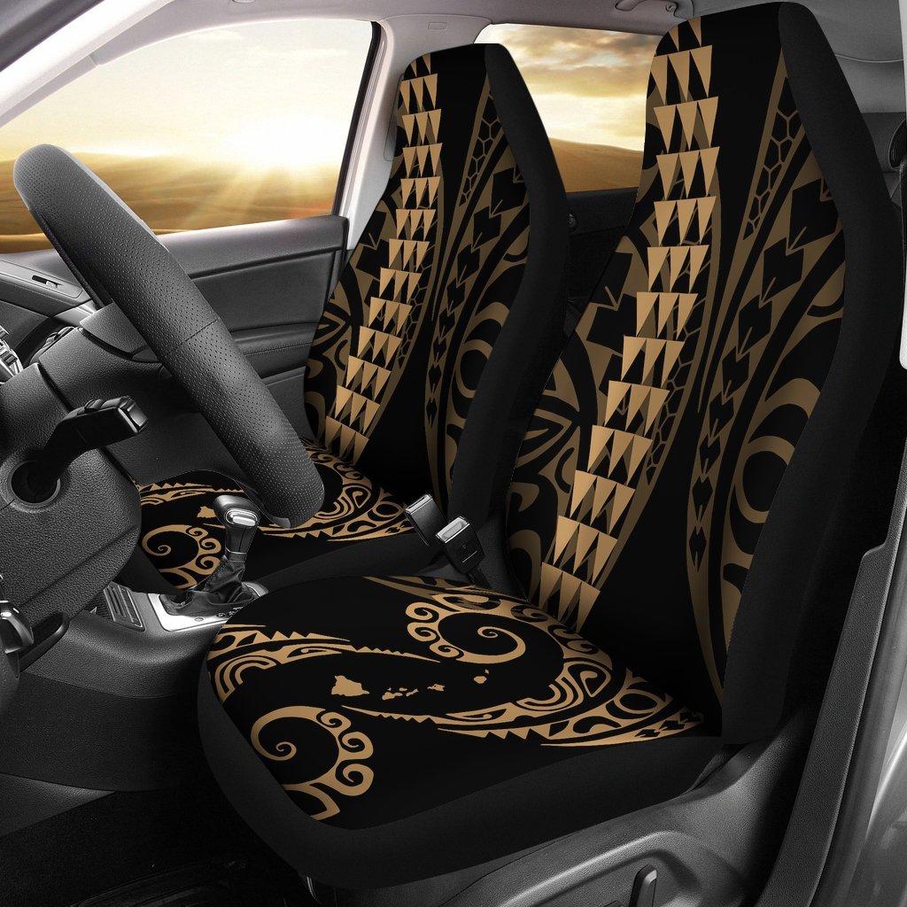 Hawaii Kakau Gold Polynesian Car Seat Covers