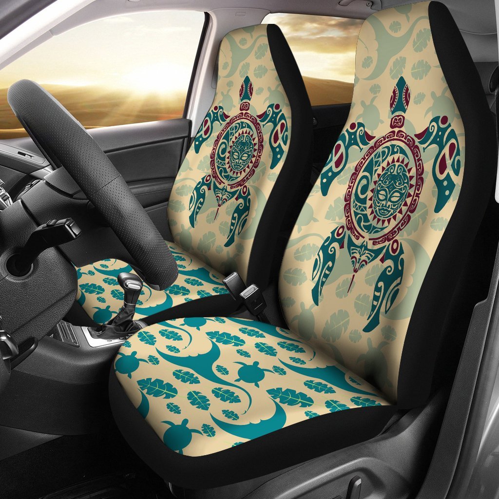 Polynesian Turtle Car Seat Covers Maori Sun Turtle