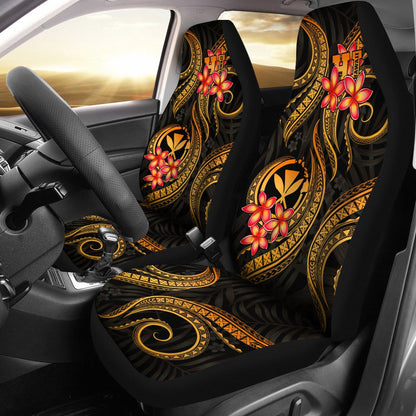 Polynesian Hawaii Car Seat Covers Gold Plumeria