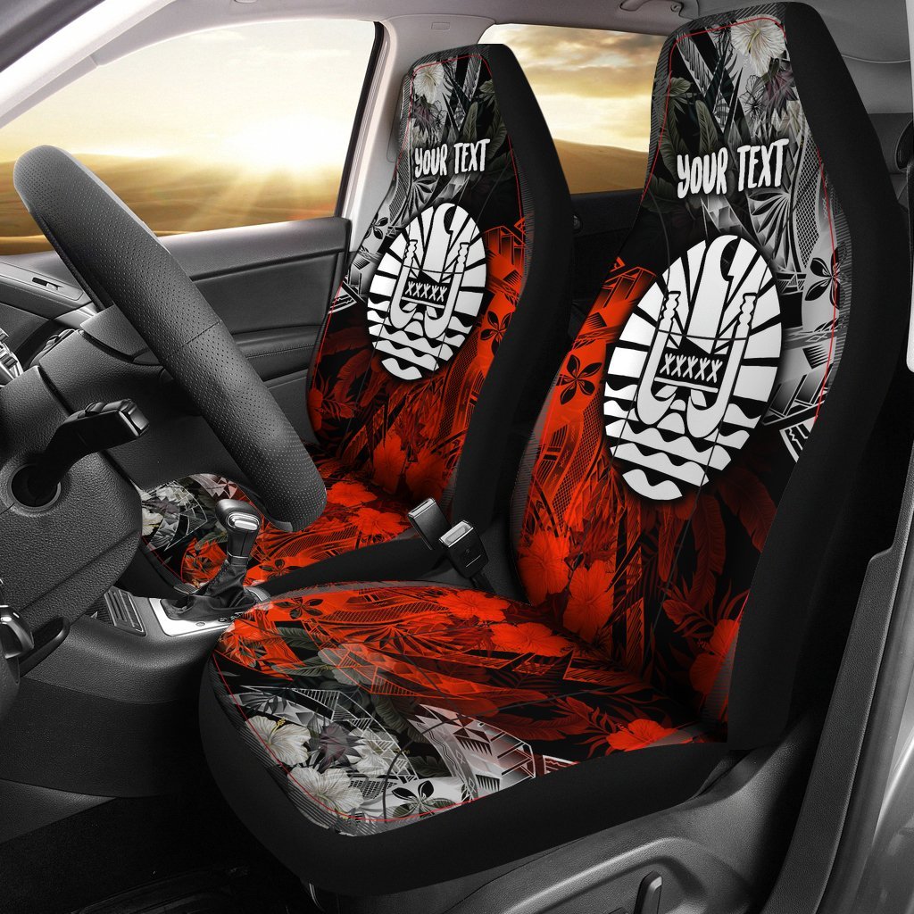 Tahiti Polynesian Personalised Car Seat Covers Vintage Polynesian Turtle