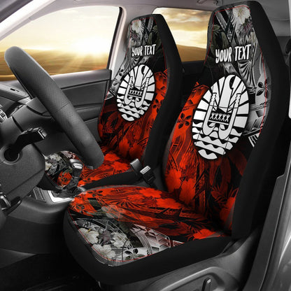 Tahiti Polynesian Personalised Car Seat Covers Vintage Polynesian Turtle