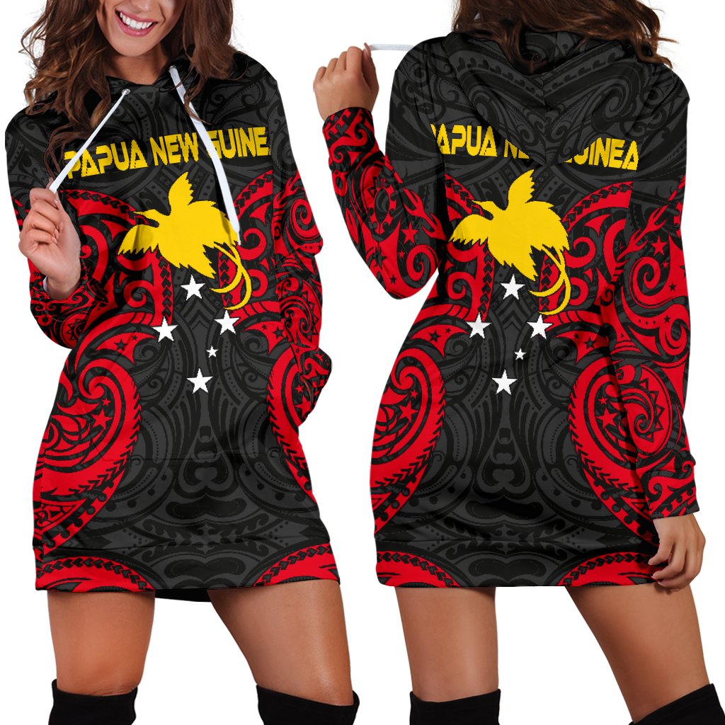 Papua New Guinea Women's Hoodie Dress Papua New Guinea Spirit