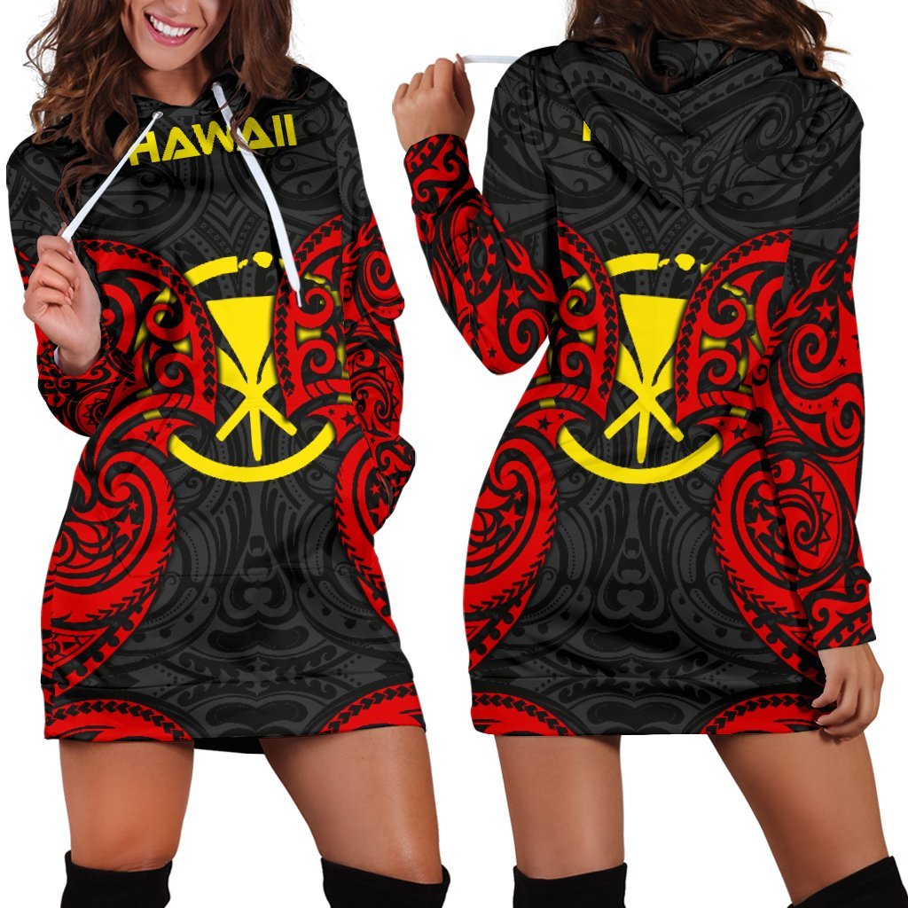 Polynesian Hawaii Women's Hoodie Dress Hawaiian Spirit