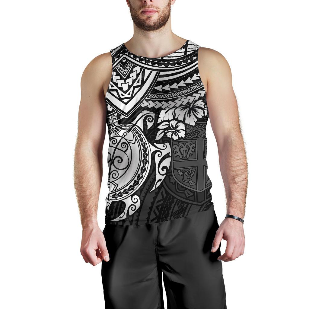 Fiji Polynesian Men's Tank Top White Turtle