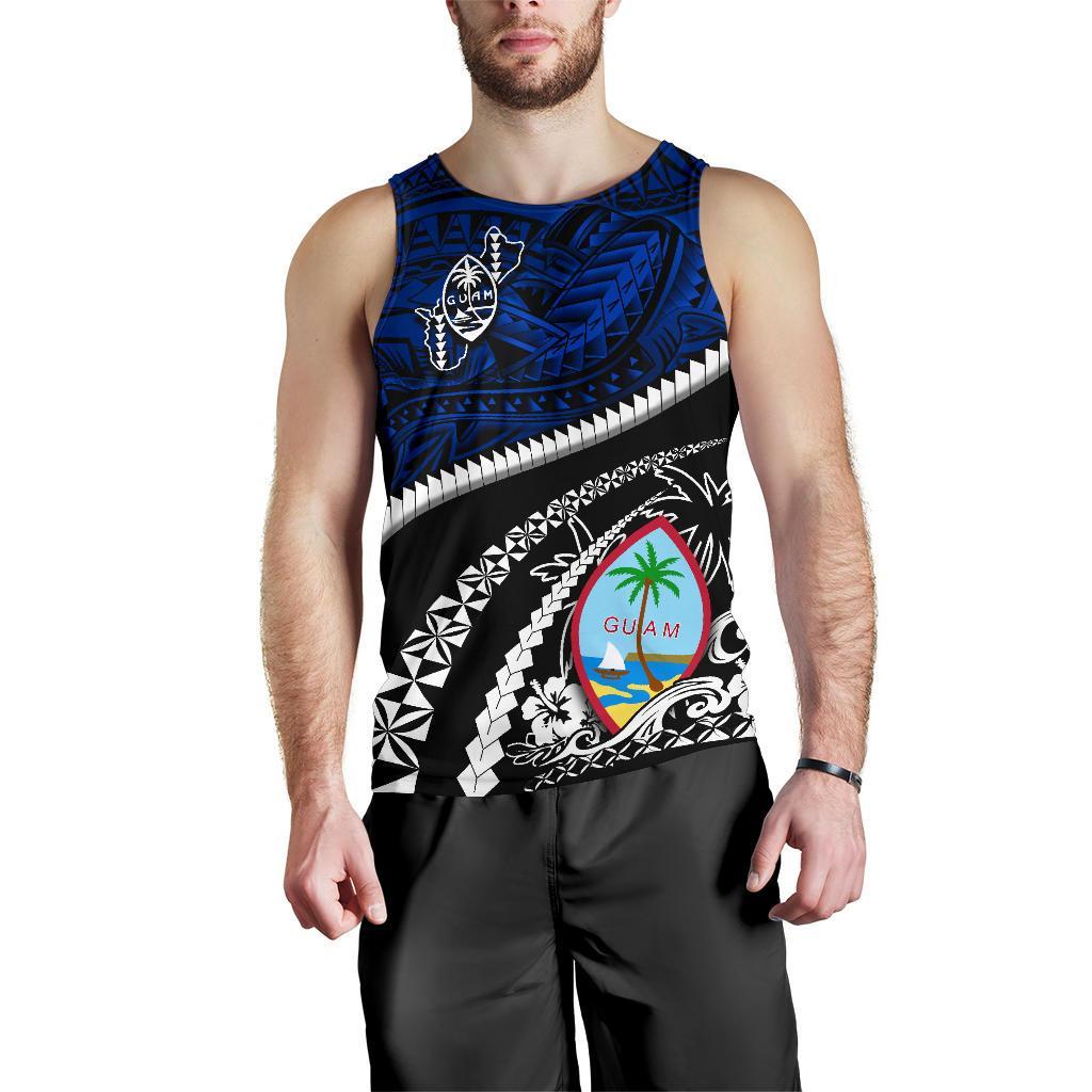 Guam Men'S Tank Top Polynesian Shark Tattoo