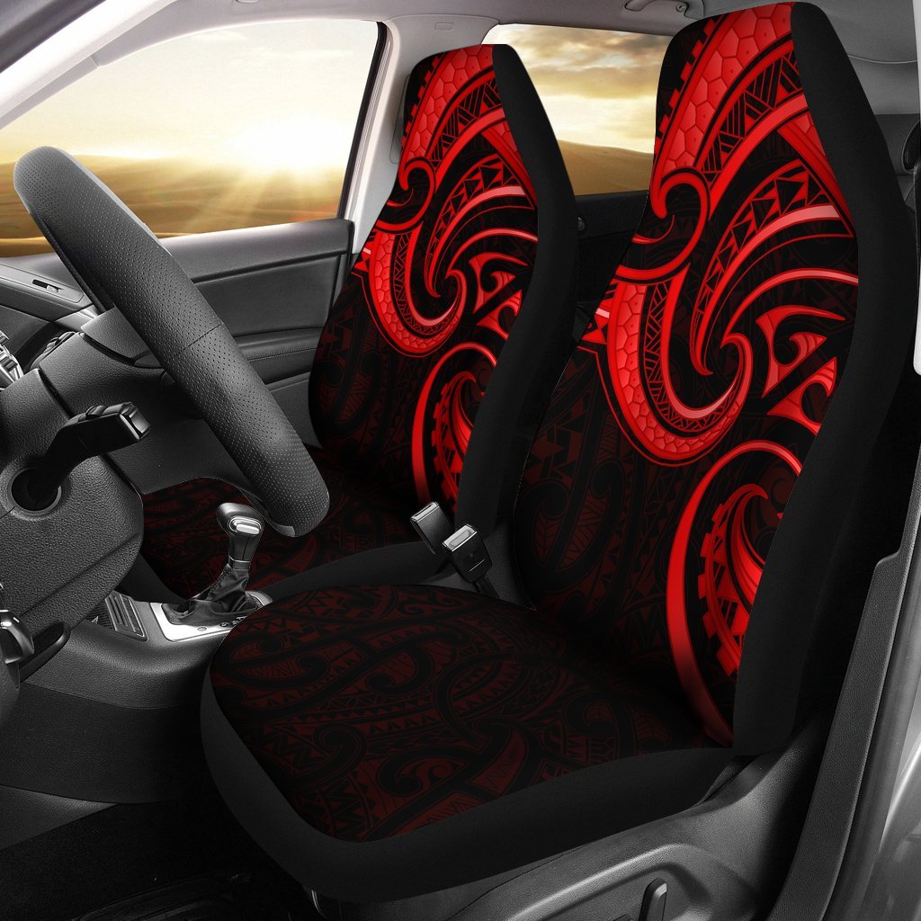 New Zealand Maori Mangopare Car Seat Covers Polynesian Red