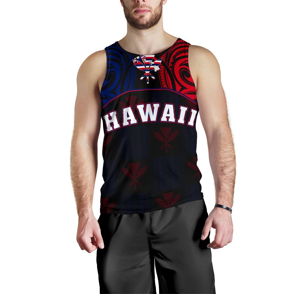 Hawaiian Kanaka Men's Tank Top Flag Nation Black Demodern AH