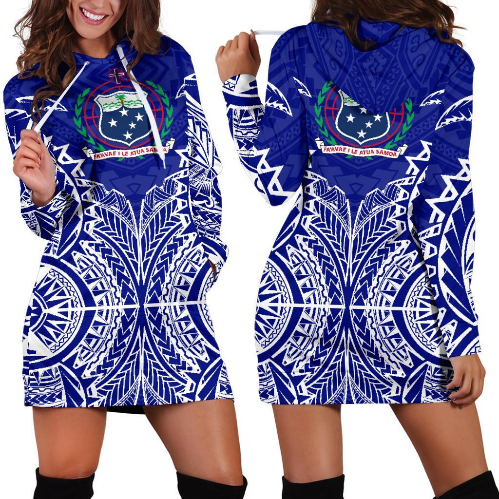 Samoa Hoodie Dress Samoa Coat Of Arms Premium
