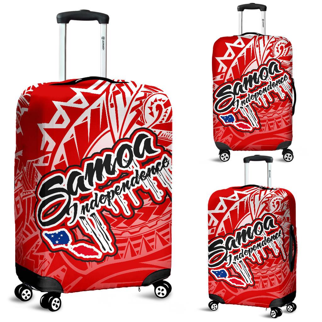 Samoa Polynesian Luggage Covers Independence Day Red Version