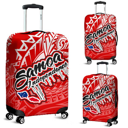 Samoa Polynesian Luggage Covers Independence Day Red Version