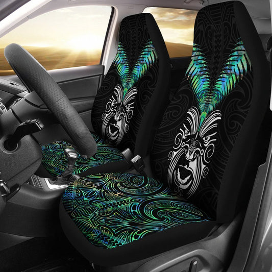 New Zealand Maori Moko Car Seat Covers Paua Shell
