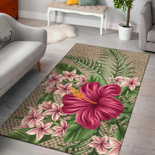 Lauhala Hibiscus Area Rug AH